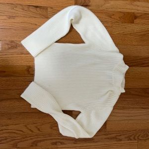 Windsor Mockneck White Sweater